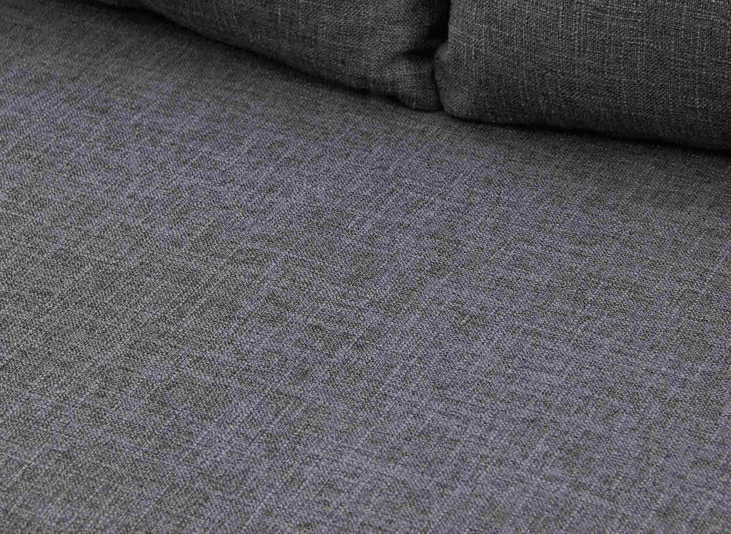 Banquette convertible 2 places en tissu gris TONKA