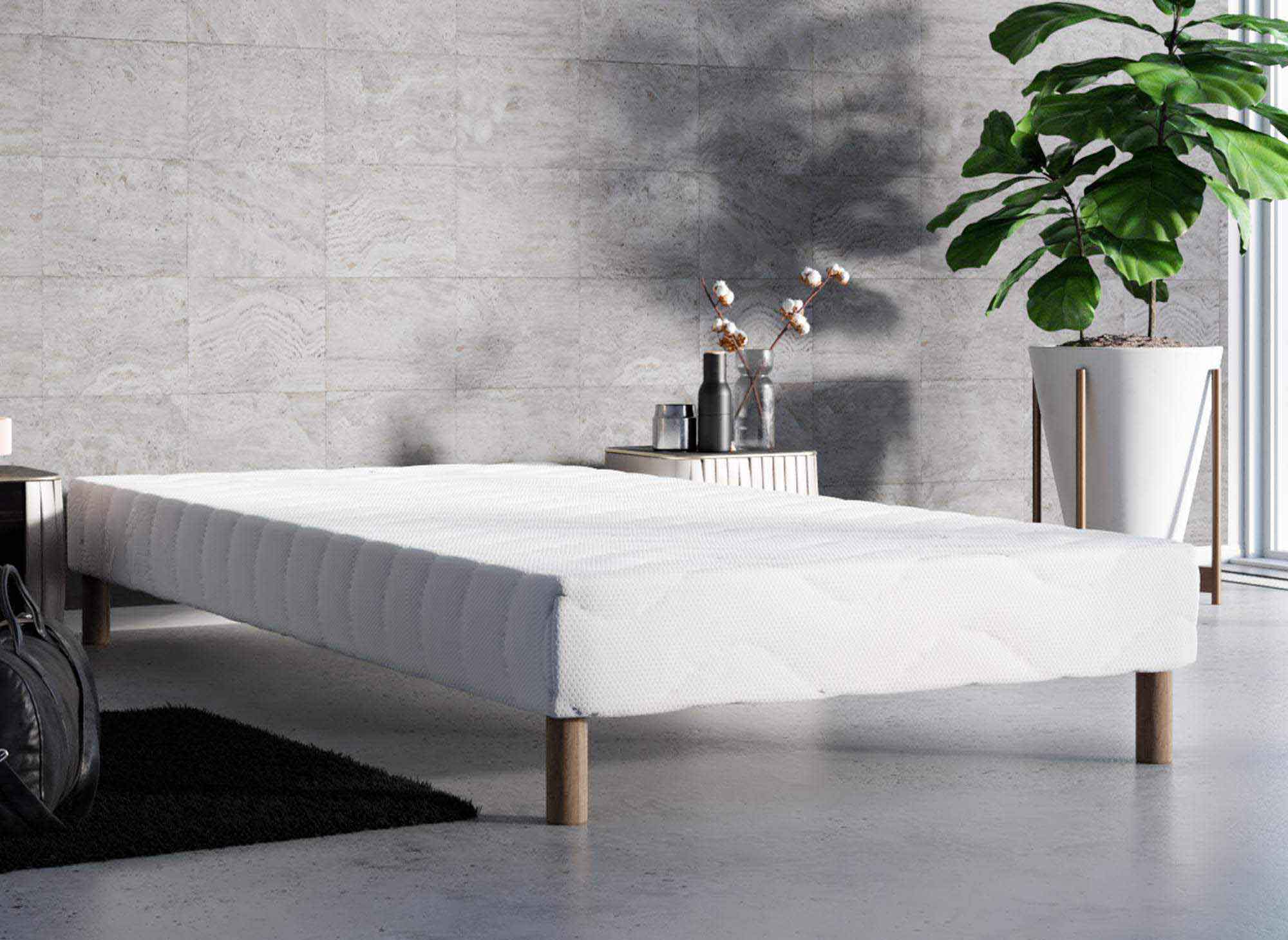 Sommier tapissier 80 x 200 cm + 4 pieds