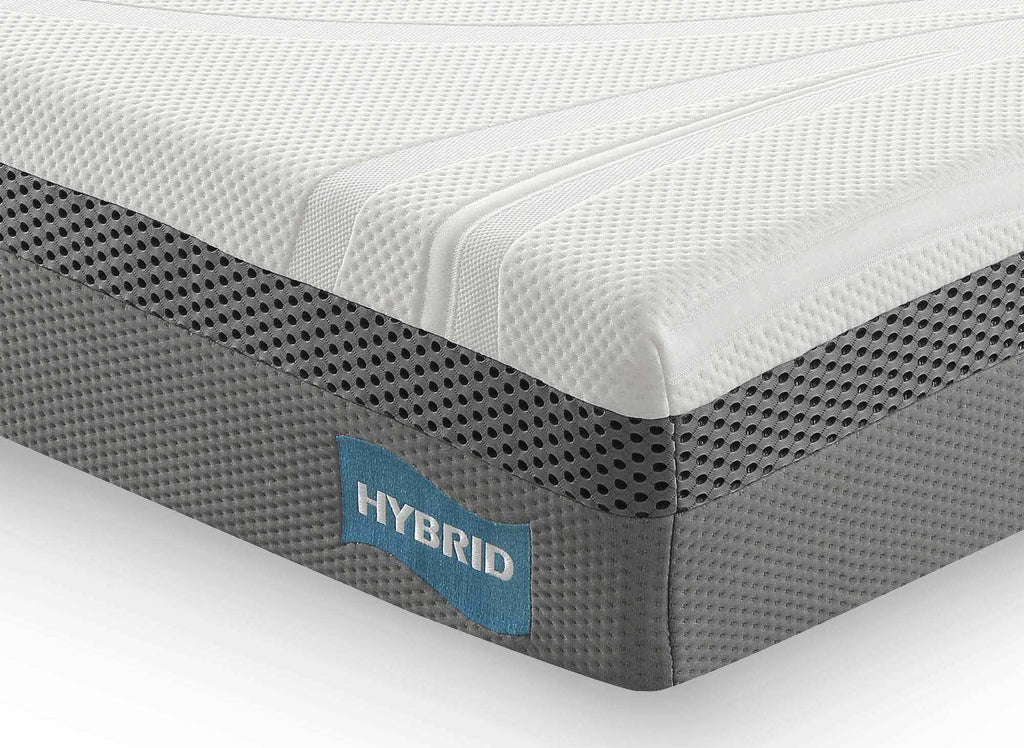Matelas HYBRID 140 x 190 cm ressorts ensachés et mémoire de forme épaisseur 26 cm