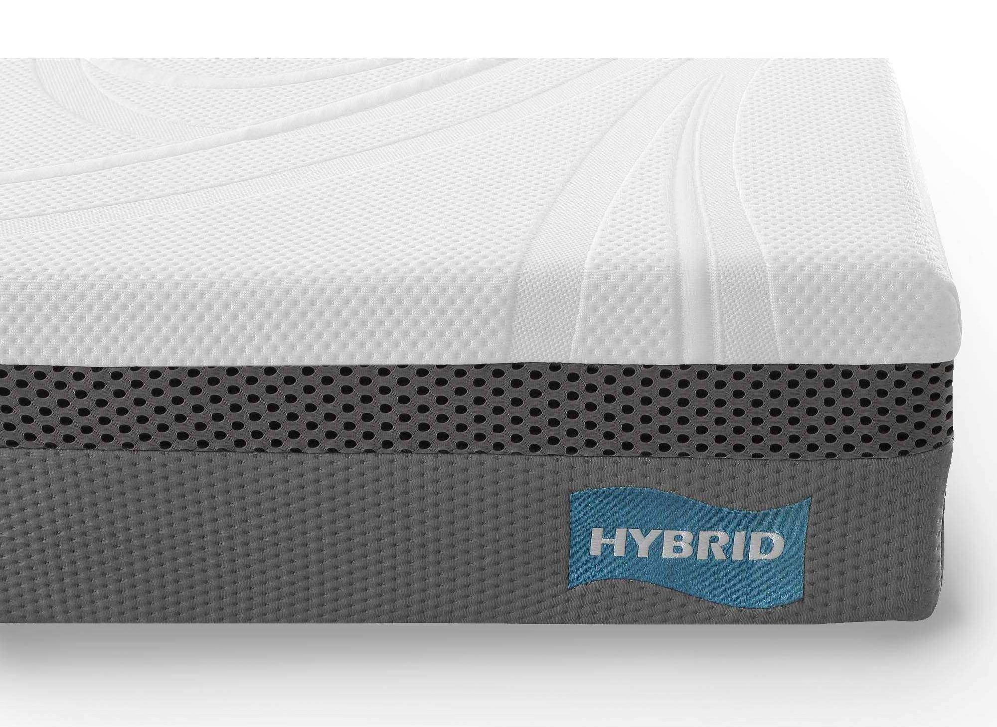 Matelas HYBRID 180 x 200 cm ressorts ensachés et mémoire de forme épaisseur 26 cm