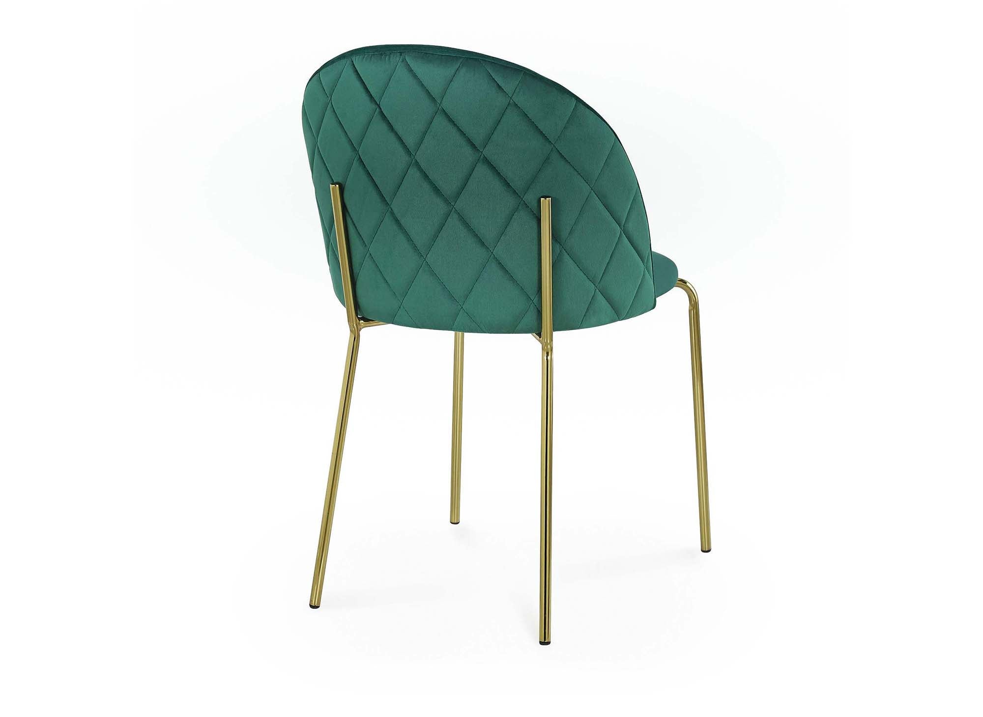 Lot de 2 chaises design en velours vert KENNETH