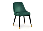 Lot de 2 chaises capitonnées en velours vert DORINA