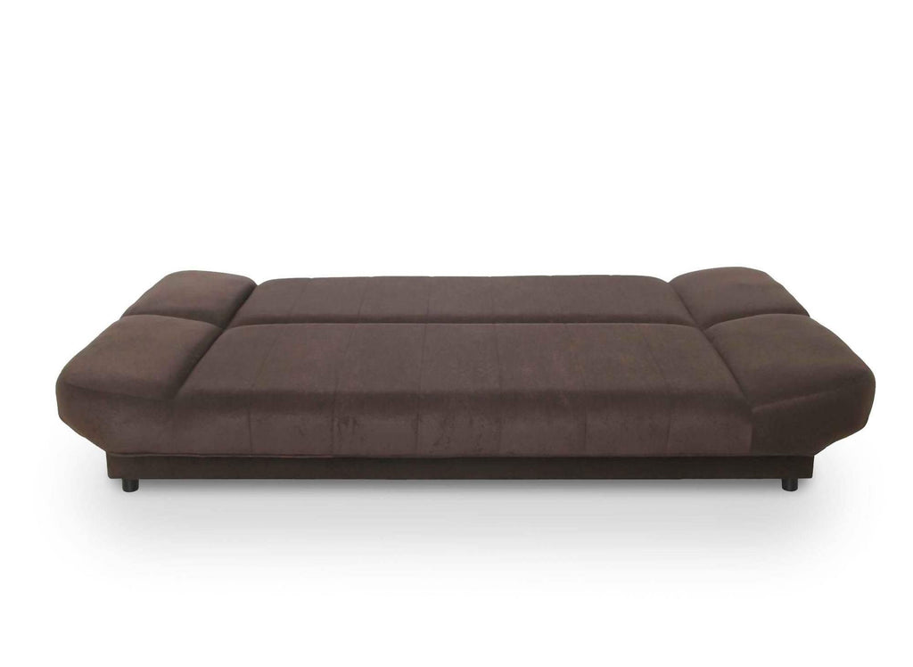 Canapé clic-clac convertible marron KOTI