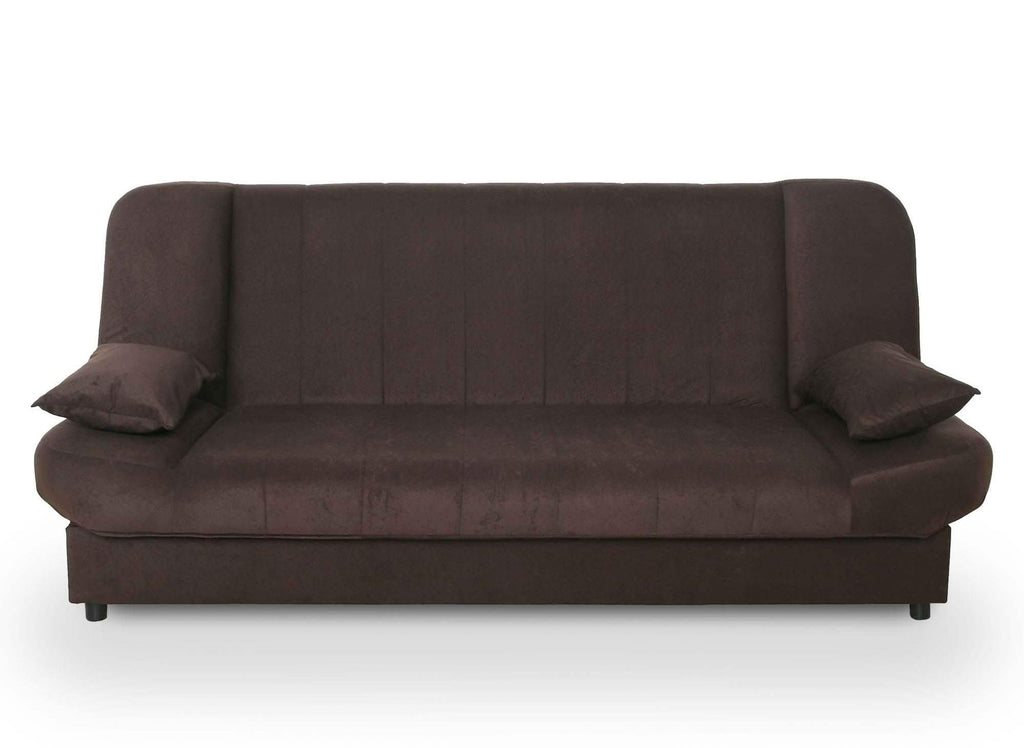 Canapé clic-clac convertible marron KOTI