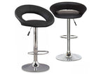 Lot de 2 tabourets de bar noir JETI