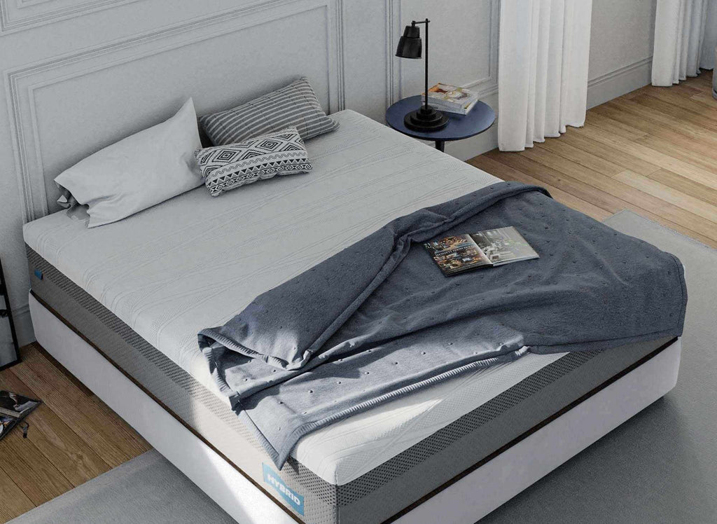 Matelas HYBRID 180 x 200 cm ressorts ensachés et mémoire de forme épaisseur 26 cm