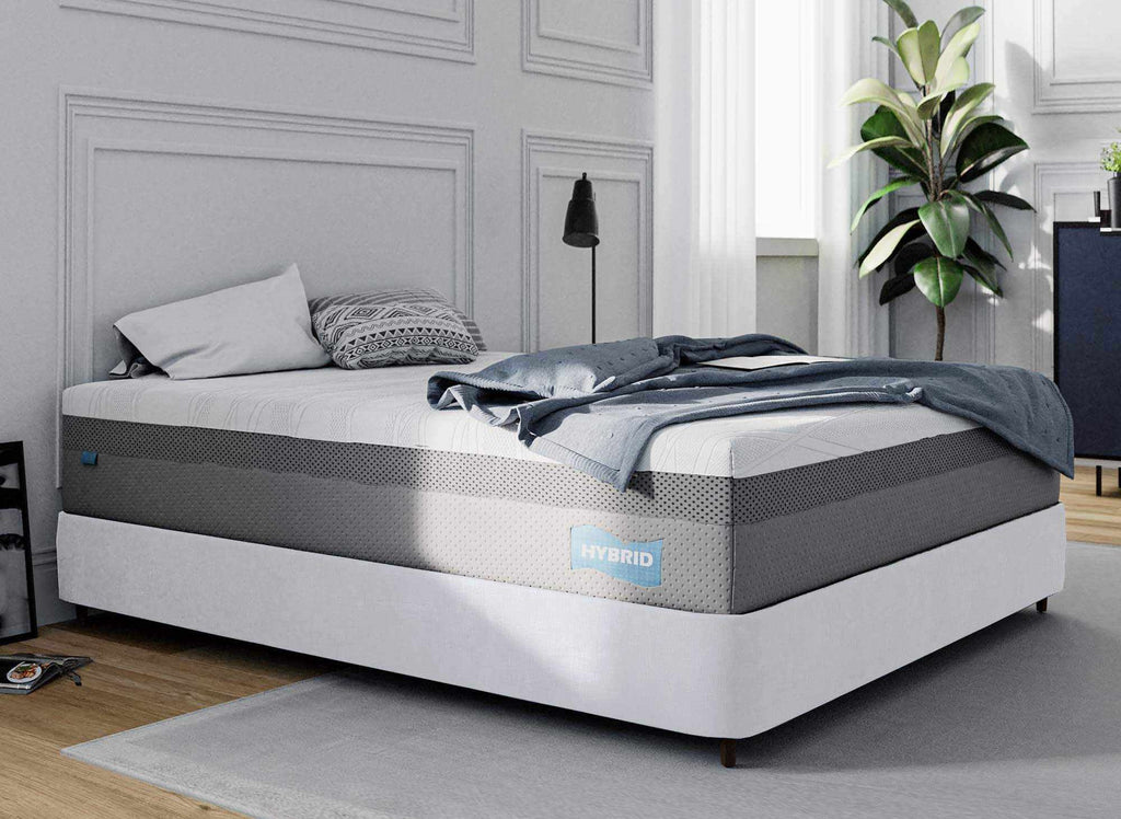 Matelas HYBRID 140 x 190 cm ressorts ensachés et mémoire de forme épaisseur 26 cm