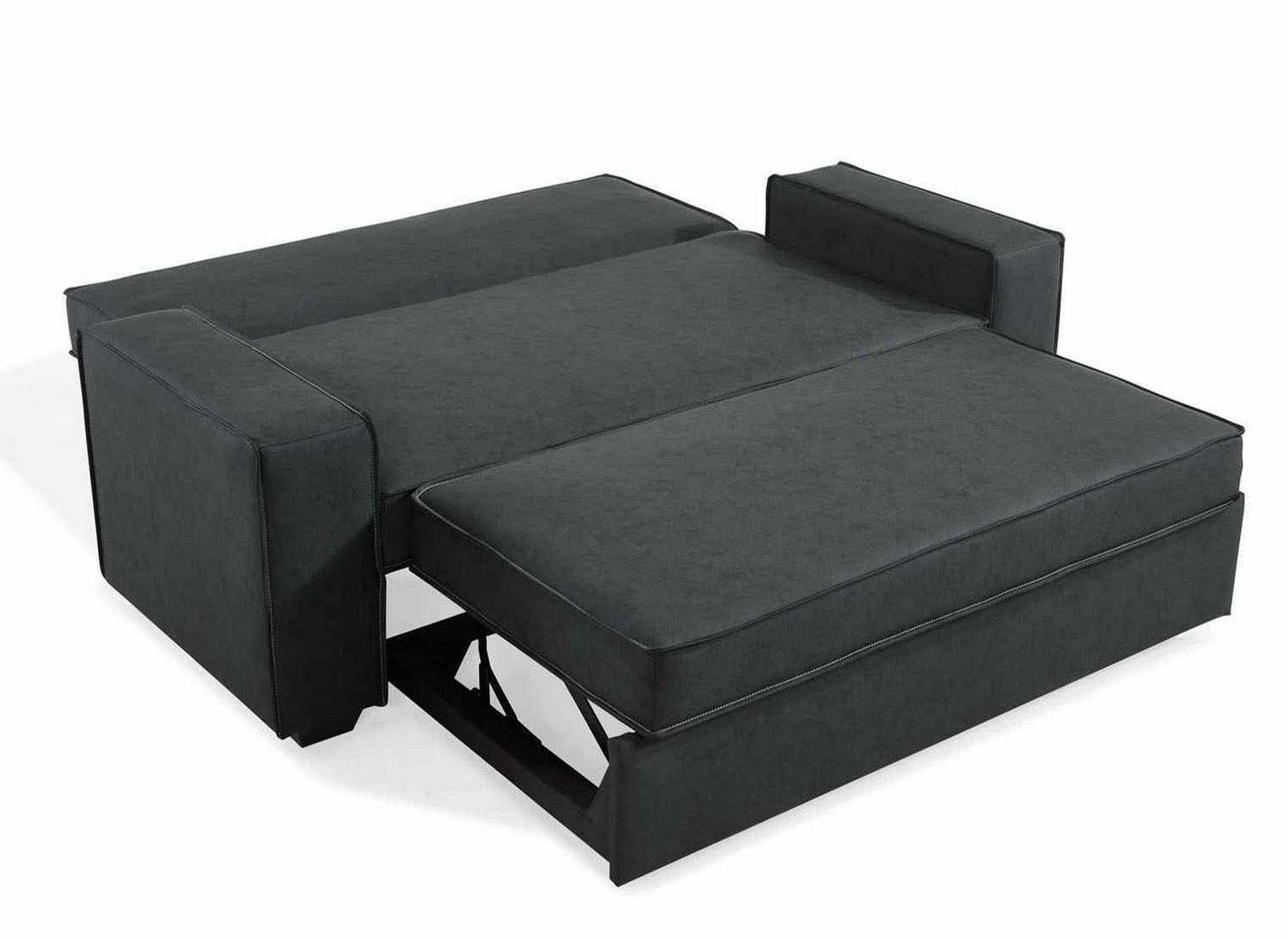 Canapé 3 places convertible gris JAMES