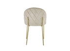 Lot de 2 chaises design en velours beige KENNETH
