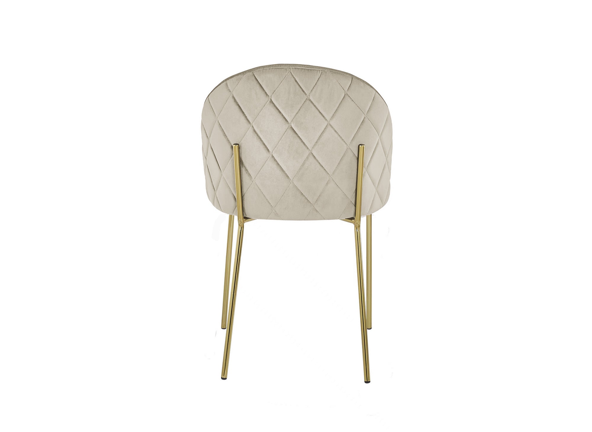 Lot de 2 chaises design en velours beige KENNETH