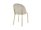 Lot de 2 chaises design en velours beige KENNETH