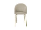 Lot de 2 chaises design en velours beige KENNETH