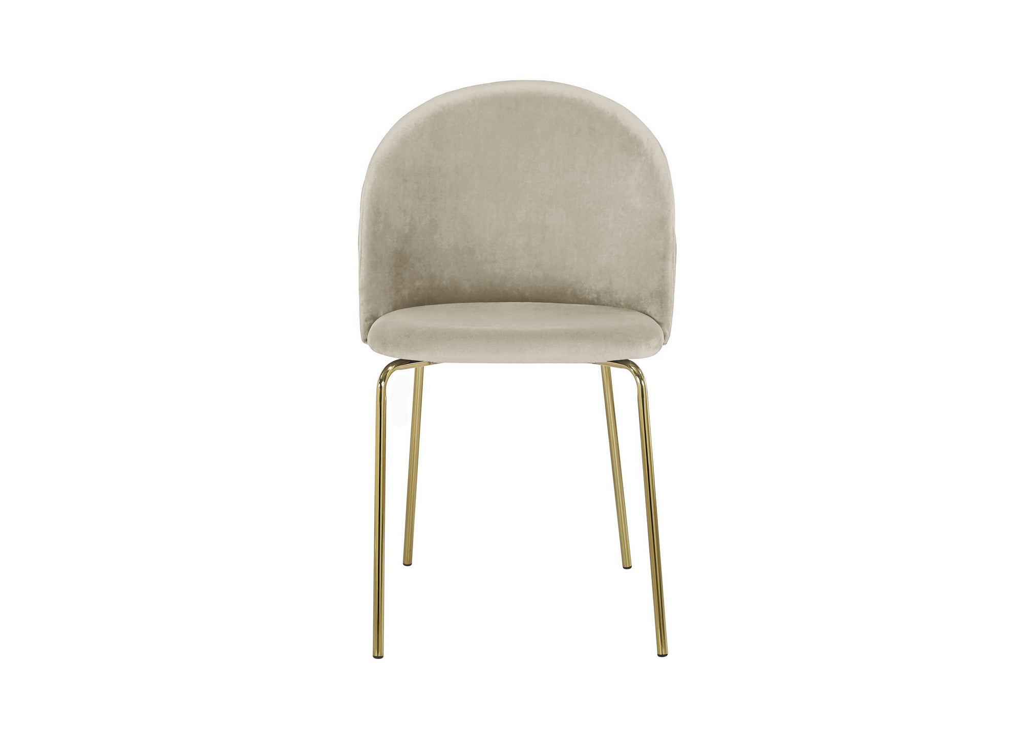 Lot de 2 chaises design en velours beige KENNETH