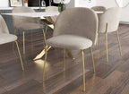 Lot de 2 chaises design en velours beige KENNETH