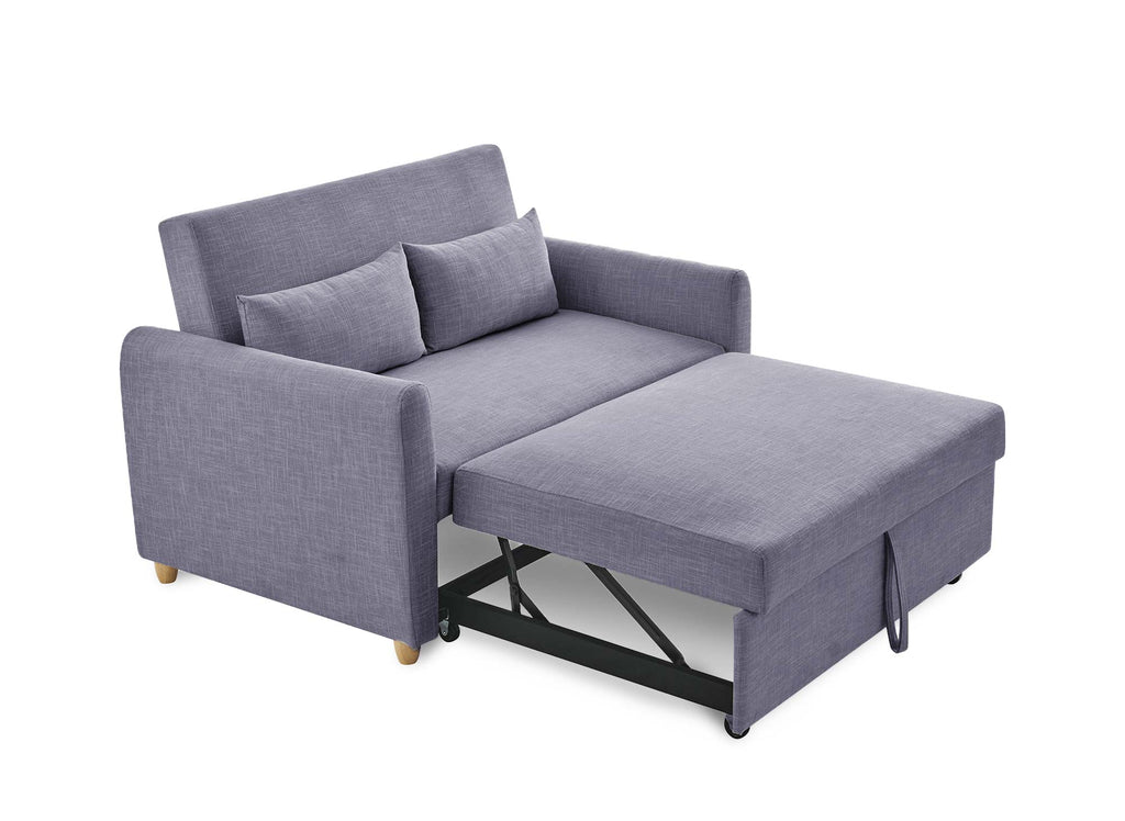 Canapé convertible scandinave en tissu gris KALAYA
