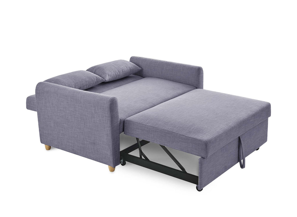 Canapé convertible scandinave en tissu gris KALAYA