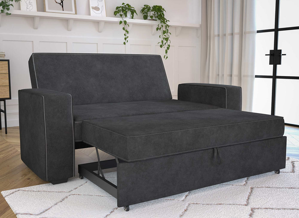 Canapé 3 places convertible gris JAMES