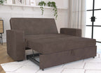 Canapé 3 places convertible marron JAMES