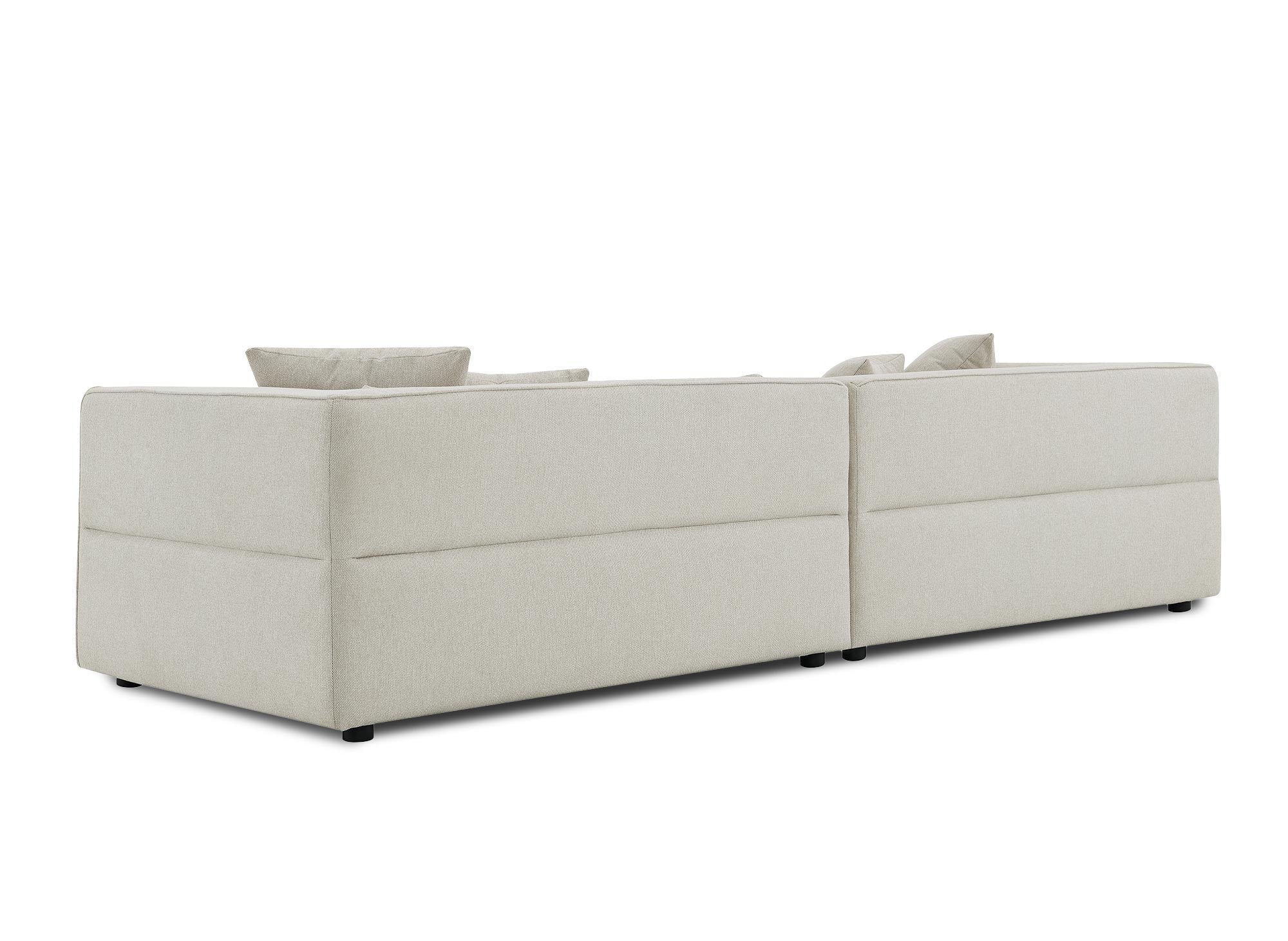 Canapé 4 places en tissu beige EVELYNE