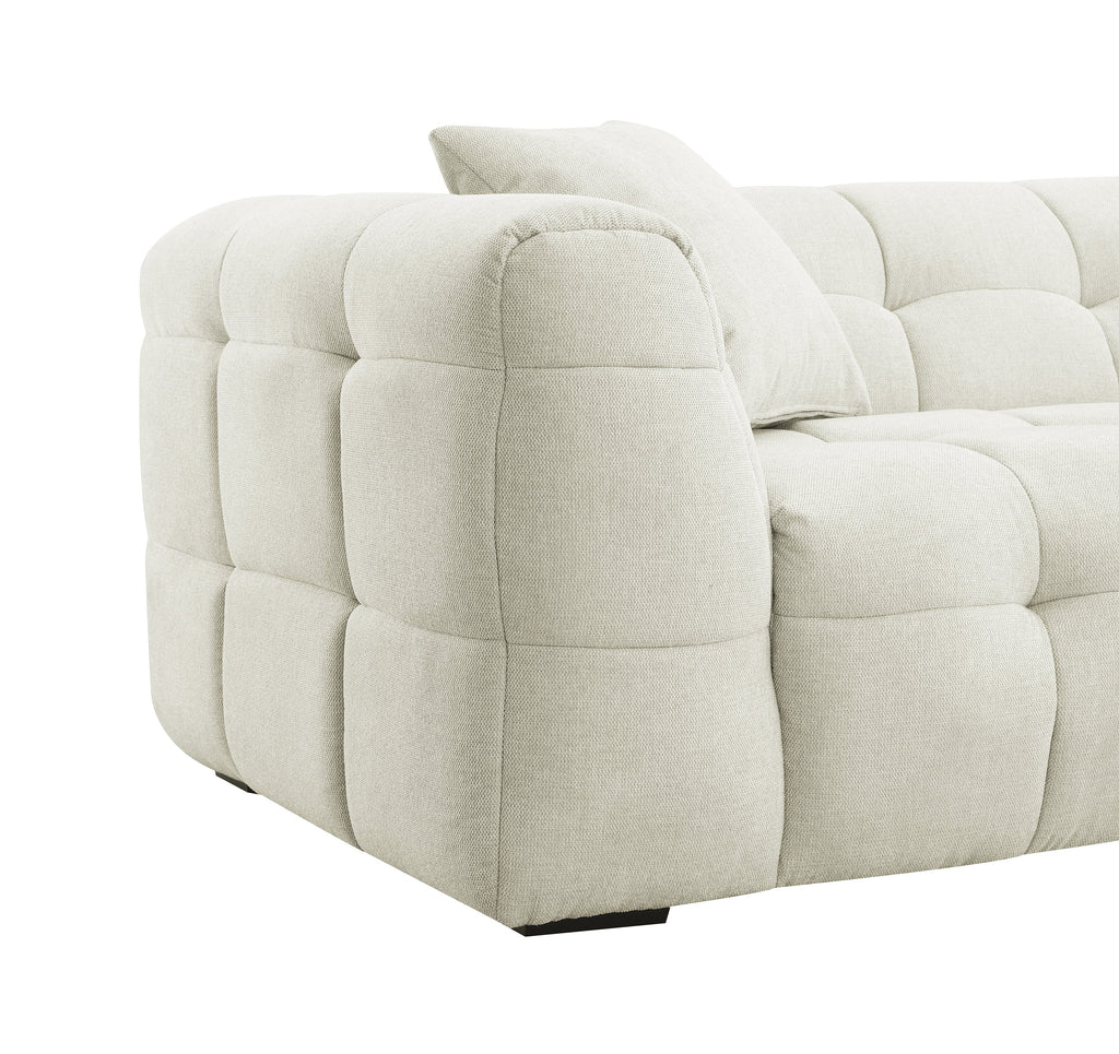 Canapé 4 places en tissu beige BELLA