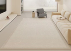 Tapis rectangulaire beige à motif minimaliste 160x230cm BEYA