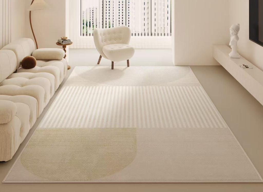 Tapis rectangulaire beige à motifs géométriques 160x230cm KANNY