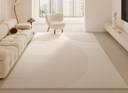 Tapis rectangulaire beige à motifs circulaires 160x230cm SAMA
