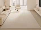 Tapis rectangulaire beige à motif abstrait 160x230cm LUANE