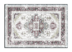 Tapis rectangulaire style oriental gris et blanc 160x230 cm RAJAH
