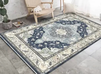 Tapis rectangulaire style oriental bleu et blanc 160x230 cm JASMINE