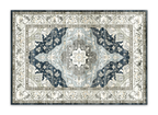 Tapis rectangulaire style oriental bleu et blanc 160x230 cm JASMINE