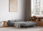 Banquette convertible 2 places en tissu gris TONKA