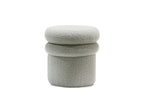 Pouf coffre en tissu bouclette gris SHERA