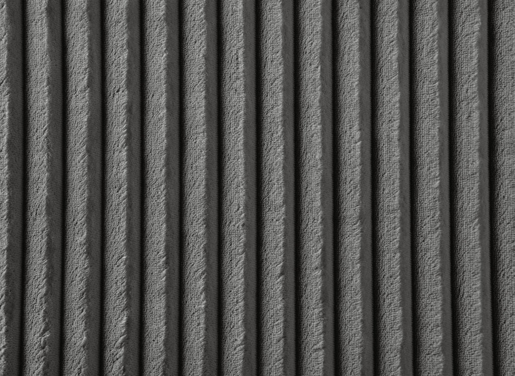 Canapé d'angle réversible convertible avec coffre en velours côtelé épais gris NOELIA