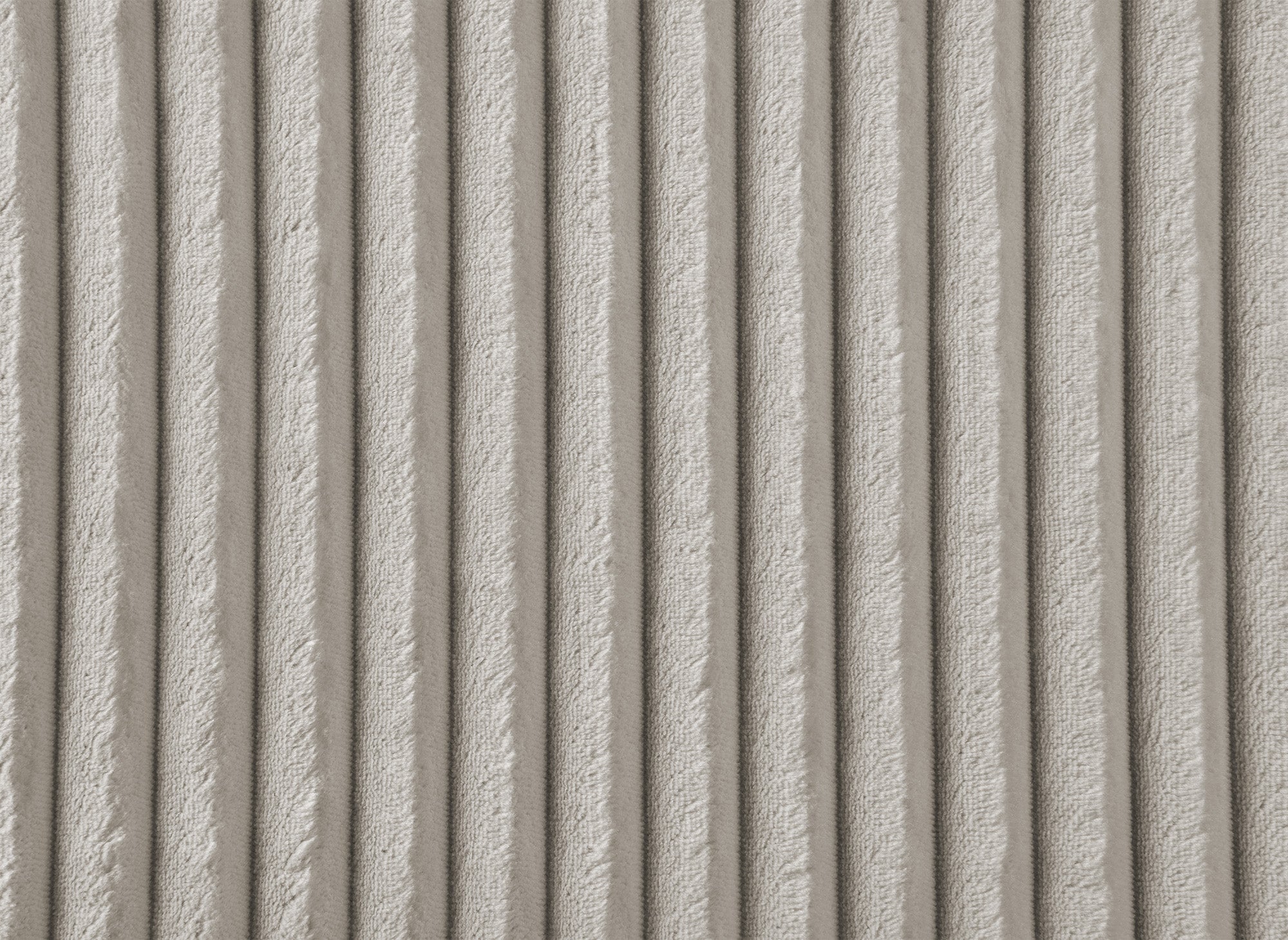 Canapé panoramique réversible convertible avec coffre en velours côtelé épais taupe NOELIA