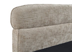Lit coffre en velours chiné taupe 160x200cm MELO