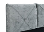 Lit coffre en tissu bouclette doux gris 160x200 cm NOAH