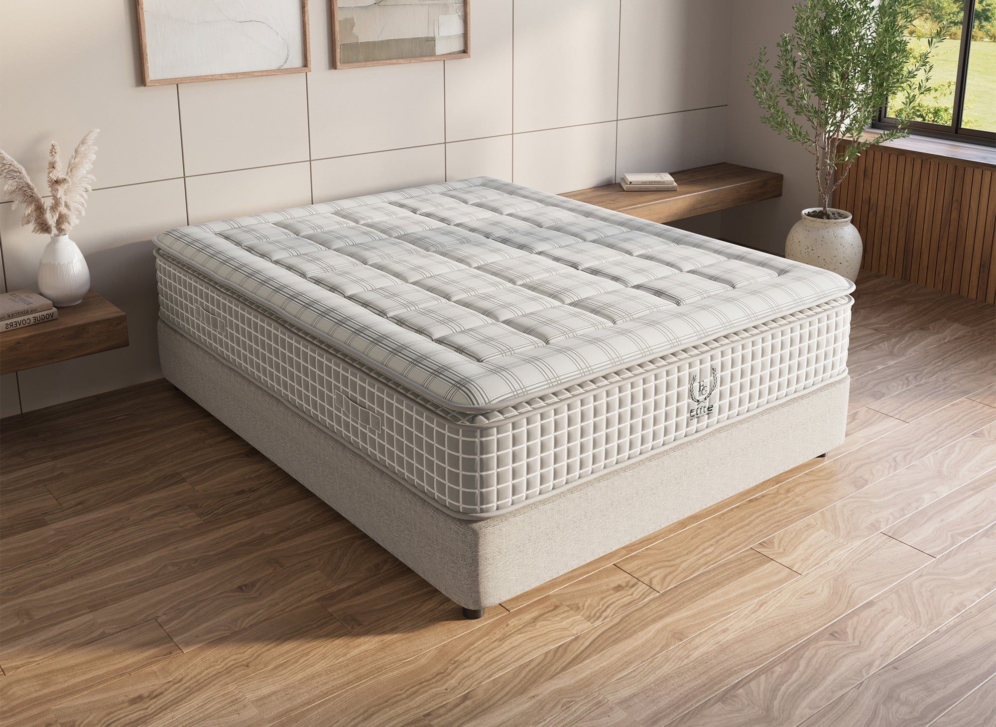 Matelas hybride ressorts ensachés 140 x 190 cm épaisseur 34 cm SIMON