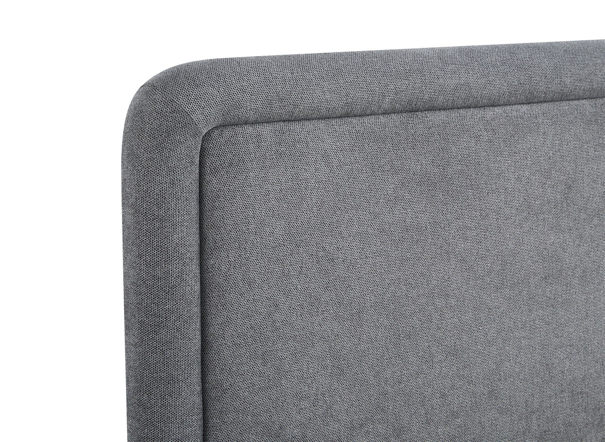 Lit double en tissu doux gris 160 x200 cm ANELA