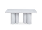 Table à manger blanche pieds forme organique 6 personnes ROSALIA
