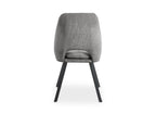 Lot de 4 chaises en velours texturé gris NARCISSE