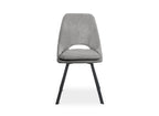 Lot de 4 chaises en velours texturé gris NARCISSE