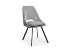 Lot de 4 chaises en velours texturé gris NARCISSE