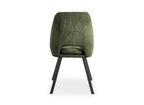Lot de 4 chaises en velours texturé vert olive NARCISSE
