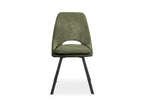 Lot de 4 chaises en velours texturé vert olive NARCISSE