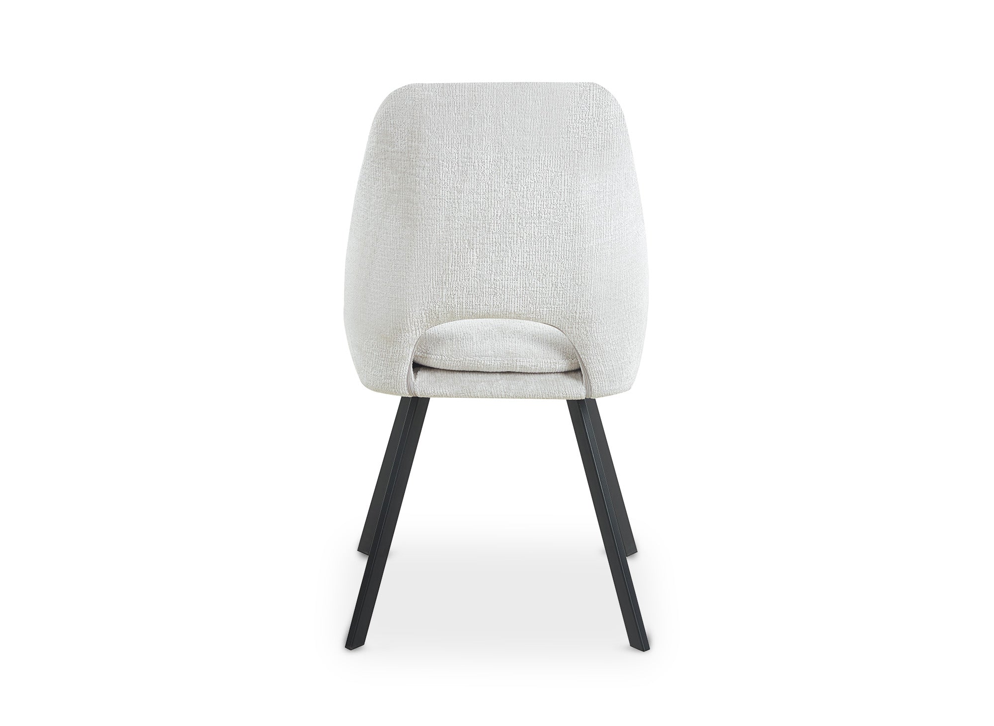 Lot de 4 chaises en velours texturé beige NARCISSE