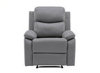 Fauteuil relax effet simili cuir gris foncé JACOB