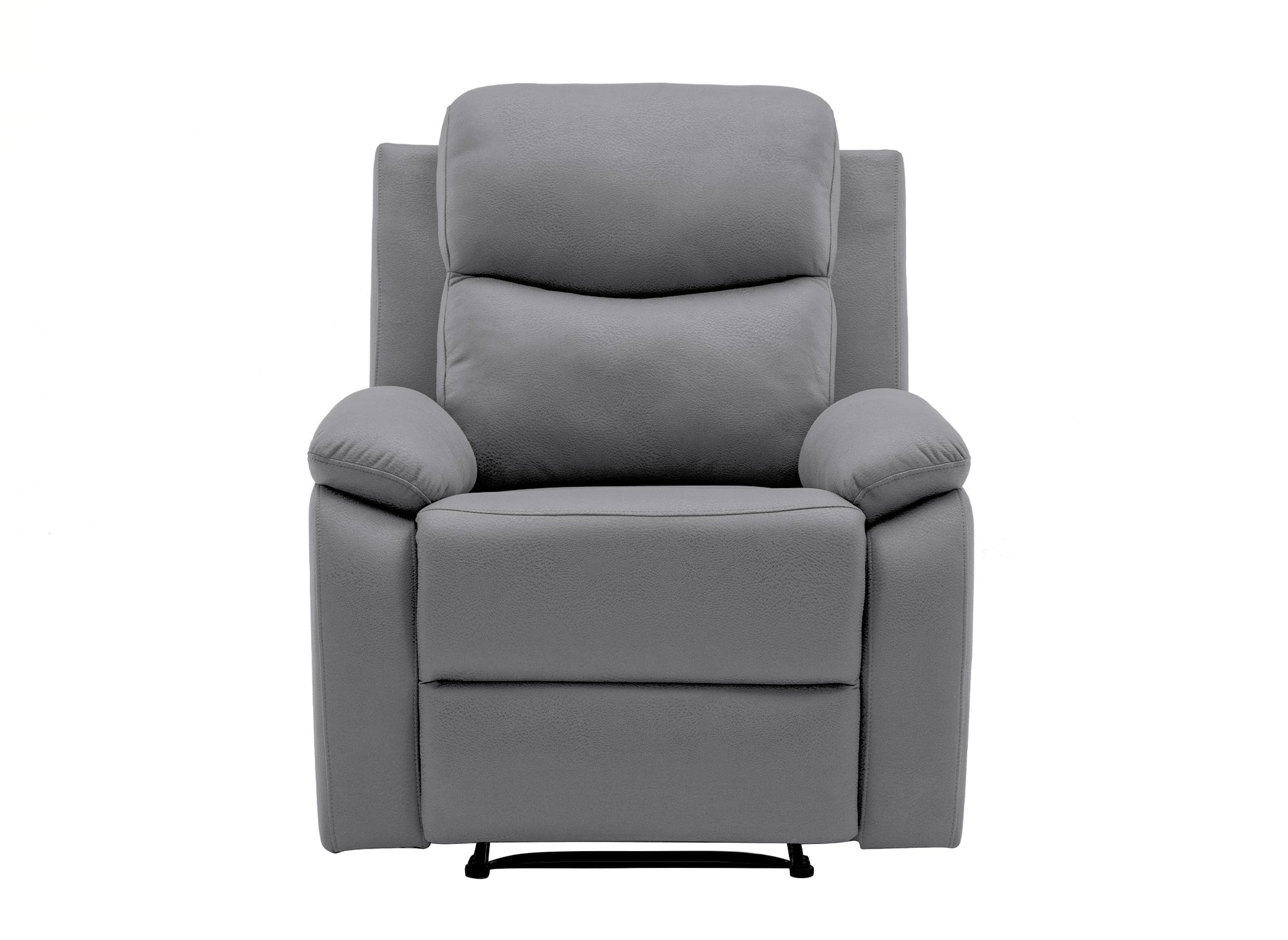 Fauteuil relax effet simili cuir gris foncé JACOB