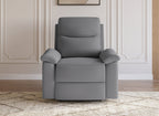Fauteuil relax effet simili cuir gris foncé JACOB