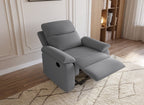 Fauteuil relax effet simili cuir gris foncé JACOB